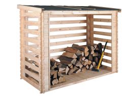 Abri Range-Bûches en Bois 3,5 Stères 234x125x169/181cm