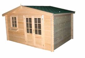 Abri de Jardin Bois Quentin (398x398x247) 28 mm