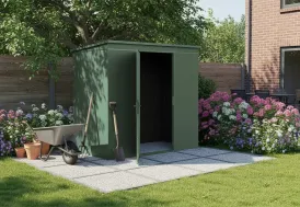 Abri de jardin métal galvanisé 3,1 m² Gary T4 vert Weka