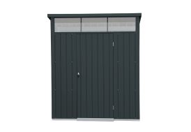 Abri de jardin en acier galvanisé gris anthracite Duramax 4 m²