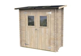 Abri de jardin adossable en bois de pin brut cabanon de jardin Alce Living Hobby