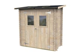 Abri de jardin adossable en bois de pin brut cabanon de jardin Alce Living Hobby