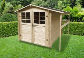 abri jardin bois brut 4 m² bûcher 19 mm