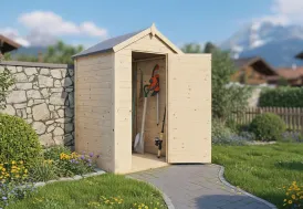 Abri de jardin bois 1,5 m² 14 mm Mini 126 x 120 cm Bertilo