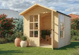 Abri de jardin bois 4 m² 19 mm Melrose 208 x 202 cm Bertilo