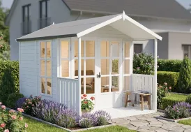 Abri de jardin bois 6 m² 19 mm avec terrasse Arley Bertilo