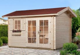 Abri de jardin en bois d’épicéa brut 163 Premium 28 T4 Weka 11,40 m²