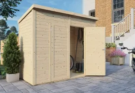 Abri de jardin bois 3 m² 19 mm Timmo 2 121 x 244 cm Bertilo