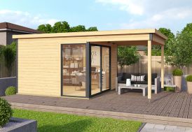 chalet de jardin habitable en bois double vitrage Doméo 2 Plus