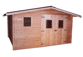 abri de jardin en bois Douglas PEFC Habrita 28 mm 12,89 m² 