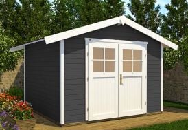 Abri de jardin en bois d’épicéa anthracite cabane de jardin Weka