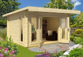 Abri de Jardin en Bois d’Épicéa Brut Barbados 3 (11 m²)