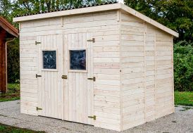 Abri de Jardin en Bois d’Épicéa Massif Brut Habrita 6,6 m²