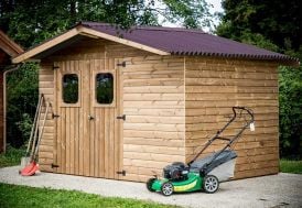 Abri de jardin en bois traité Habrita Therma 