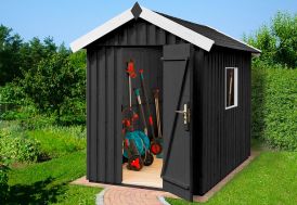 Abri de Jardin en Bois d’Épicéa Traité Weka 348 T2 Anthracite