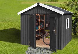 Abri de Jardin en Bois d’Épicéa Traité Weka 349 T3 Anthracite