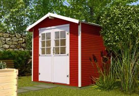 Abri de Jardin en Bois d’Épicéa WekaLine 7 m² Rouge dans Jardin