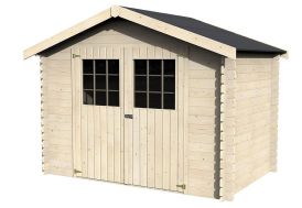 Abri de jardin en bois 28 mm 2 x 3 m avec double porte