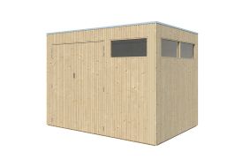 Abri de jardin en bois brut 26 mm Gardenas