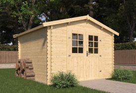Abri de jardin en bois brut
