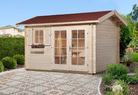 Abri de jardin en bois d’épicéa brut 163 Premium 28 T3 Weka 9,50 m²