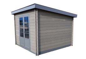 Cabane de jardin composite gris toit plat Actual 10 m2 Green Outside