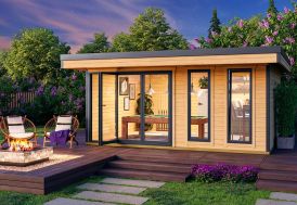 abri de jardin habitable en bois d'épicéa brut sans un jardin