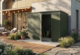 Abri de jardin métal galvanisé 5,1 m² Gary T8 vert Weka