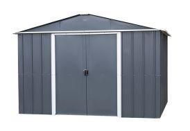 Abri de Jardin Acier Galvanisé Anthracite 217 x 202 cm 4,38 m²