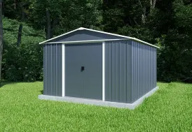 Abri de jardin Trigano en acier galvanisé 12 m² gris anthracite