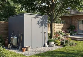 Abri de jardin métal galvanisé 3,3 m² Gary T3 gris anthracite Weka