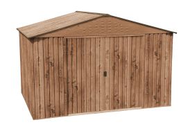 Abri de jardin en métal imitation bois Woodgrain Duramax 10 x 8