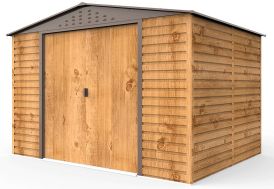 Cabane de jardin en métal effet bois Duramax