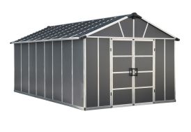 abri de jardin en polycarbonate gris Yukon 11 x 17,2 Palram 15 m² 