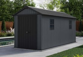 Abri de jardin en résine effet bois gris Newton Plus 7515
