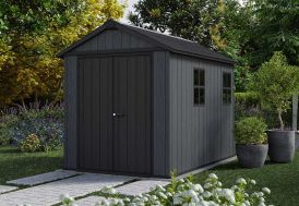 Abri de jardin en résine effet bois gris Newton Plus 759