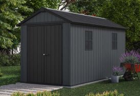 Abri de jardin en résine effet bois gris Newton Plus 7513