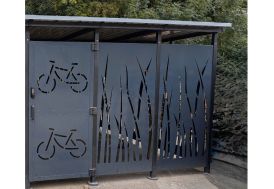 Abri à vélos pour collectivités en acier Mottez