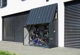 Abri à vélos en acier galvanisé anthracite Trimetals 1,74 m²