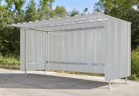 Abri à vélos et motos en tôle galvanisée – 3,8 x 2,2 m 