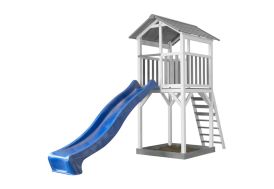 Aire de Jeux de Jardin en Bois de Hemlock avec Toboggan Bleu Axi Beach Tower