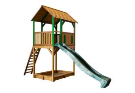 Tour de Jeux Aire de Jeux en Bois de Hemlock Toboggan en Plastique Axi Dory