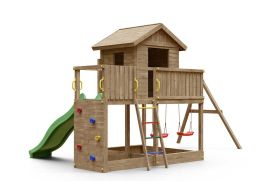 Aire de Jeux Portique en Bois de Pin Traité Fungoo Galaxy L