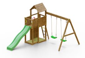 Aire de Jeux avec Portique en Bois de Pin Traité Fungoo Boomer 3