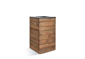 bac à fleurs en bois traité autoclave métal thermolaqué jardipolys