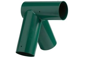 Angle en Acier Droit pour Portique avec Poutres Rondes 120/100 Vert