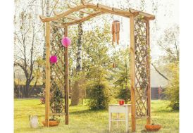 Arche de jardin bois pour plantes grimpantes 210 x 238 cm Jagram Dover
