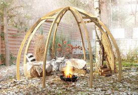 Arche de jardin en bois autoclave en forme de dôme Igloo Luna Jagram