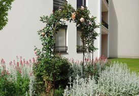 Arche de jardin en métal Louis Moulin - Losange fer vieilli 130 x 250 cm