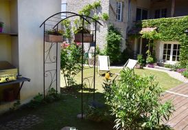 Arche de jardin en métal Louis Moulin - Pont fer vieilli 148 x 207 cm
